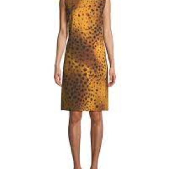 Lafayette 148 New York Dresses & Skirts - LAFAYETTE 148 dress gold stripes REVERSIBLE SZ MED